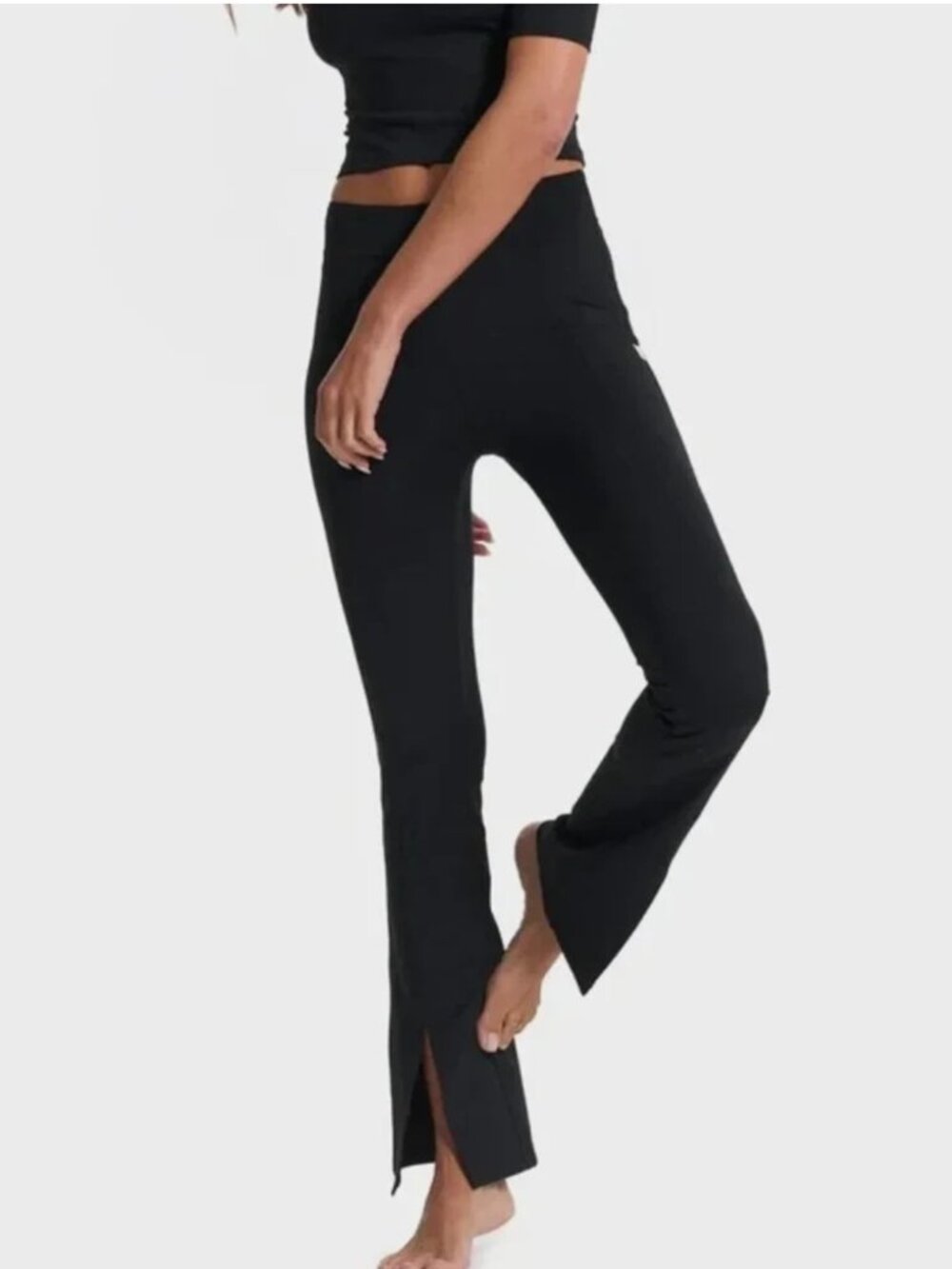 Vuori Bootcut Leggings Daily Split Pants Women's Black XS